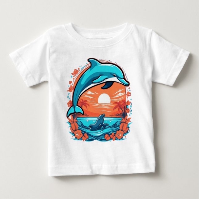  Cute dolphin Baby T-Shirt (Front)