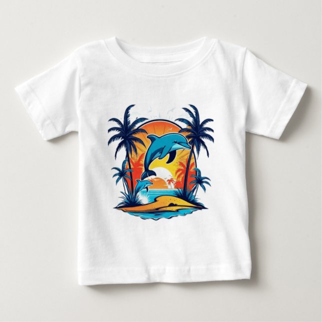  Cute dolphin Baby T-Shirt (Front)