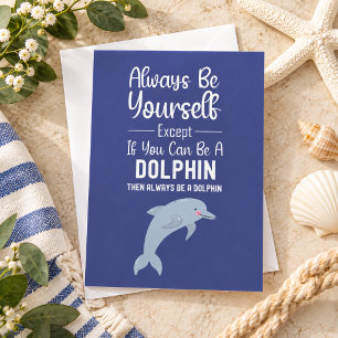 Cute Dolphin Cards Funny Ocean Sea Animal