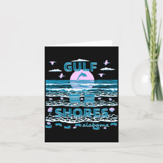Cute Dolphin Lover Family Gulf Shores Al Family Card