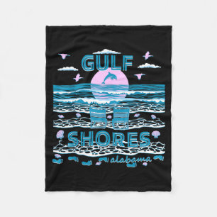 Cute Dolphin Lover Family Gulf Shores Al Family Fleece Blanket