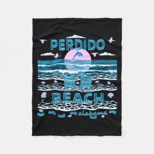 Cute Dolphin Lover Family Perdido Beach Al Family Fleece Blanket