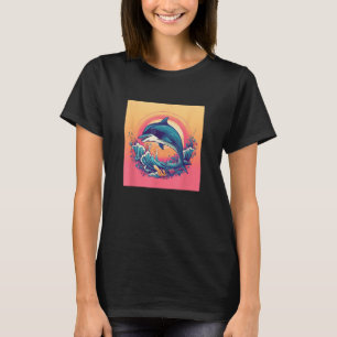 Cute Dolphin Men Women Kids Aquatic Ocean 2 T-Shirt