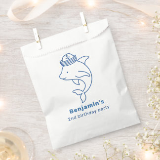 Cute Dolphin, Nautical Birthday Party Personalised Favour Bags