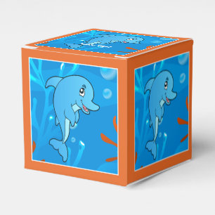 Cute Dolphin Ocean Aquatic Party Favour Box