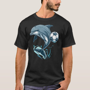 Cute Dolphin Playing Soccer - Cute Orca Playing So T-Shirt