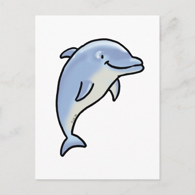 Cute dolphin postcard (Front)