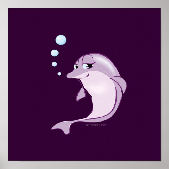 Cute Dolphin Poster (Front)