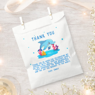 Cute Dolphin Sea Animals Birthday Party Favour Bags