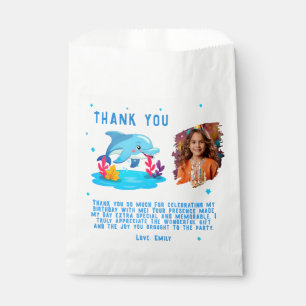 Cute Dolphin Sea Animals Photo Birthday Party Favour Bags