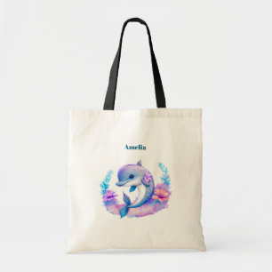 Cute Dolphin Sea Creature Tote Bag