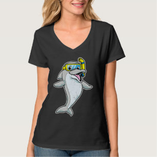 Cute Dolphin Snorkel Funny Sea Animal Whale Men Wo T-Shirt