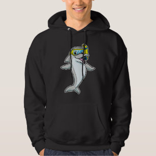 Cute Dolphin Snorkel Sea Animal Whale Lover Cool M Hoodie