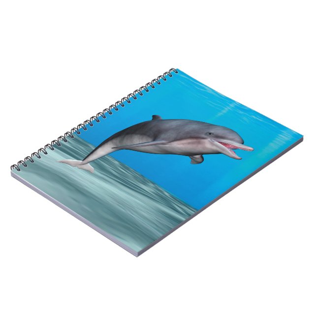 Cute Dolphin Spiral Notebook (Left Side)