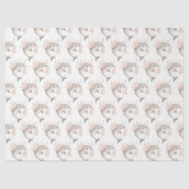 Cute Dolphin Tissue Paper (Front)