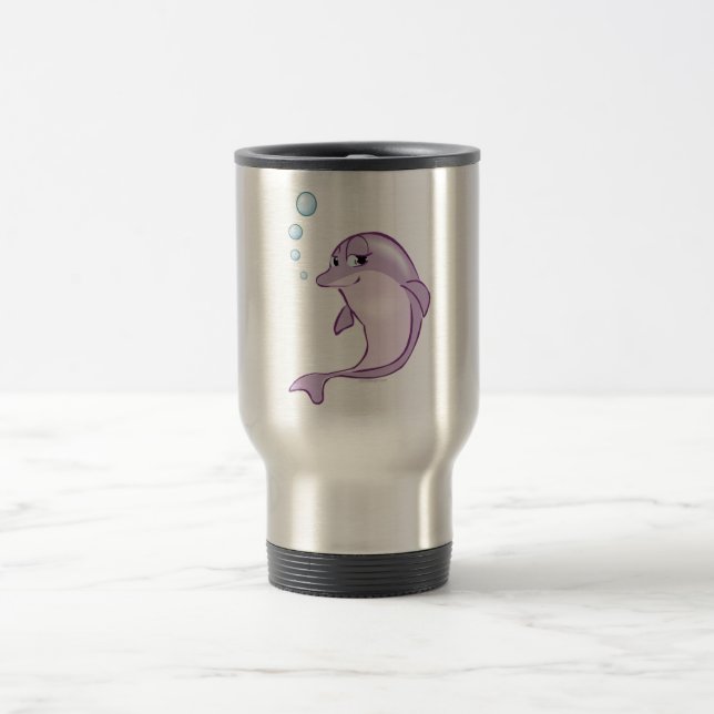 Cute Dolphin Travel Mug (Center)
