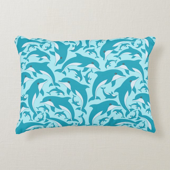 Cute Dolphins Decorative Cushion (Front)