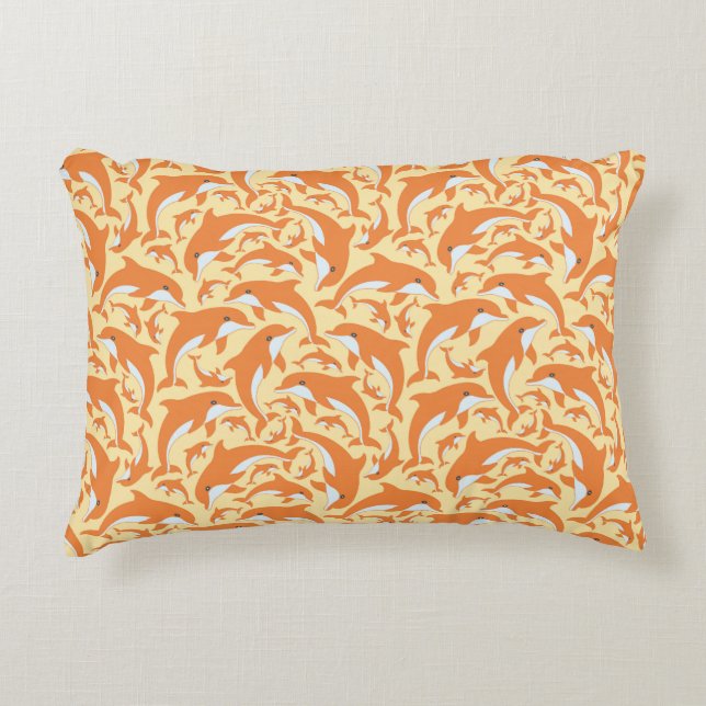 Cute Dolphins Decorative Cushion (Front)