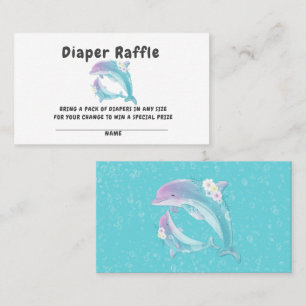 Cute Dolphins Girl  Baby Shower Business Card