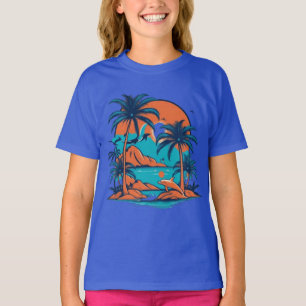 Cute dolphins jumping in the ocean T-Shirt