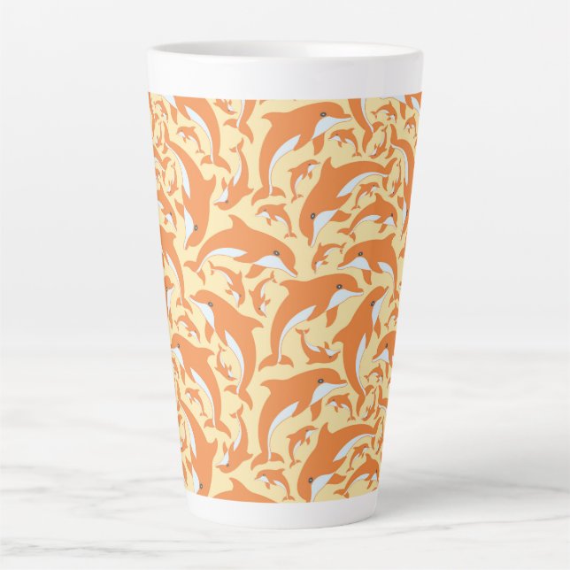 Cute Dolphins Latte Mug (Front)