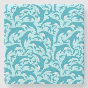Cute Dolphins Stone Coaster
