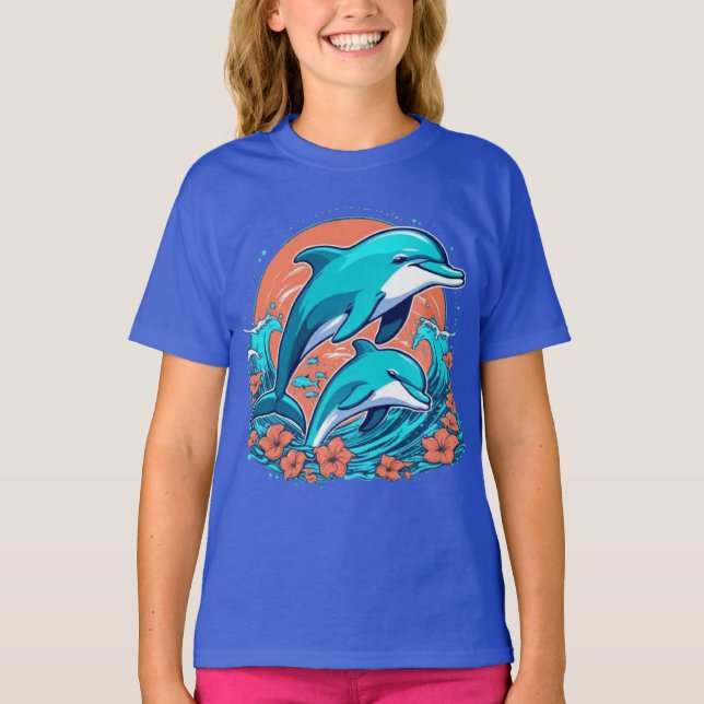 Cute dolphins T-Shirt (Front)