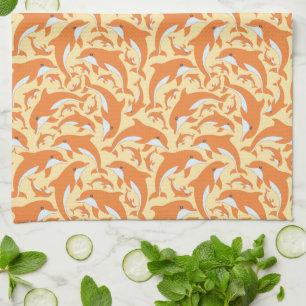Cute Dolphins Tea Towel