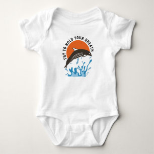 Cute Dolphins - Try To Hold Your Breath Baby Bodysuit