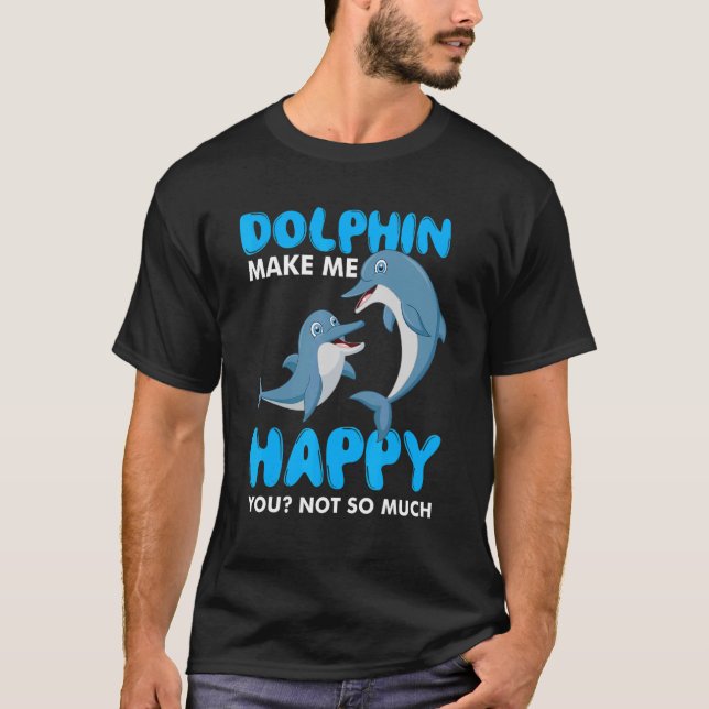 Cute Dolphins  Whales Underwater world T-Shirt (Front)
