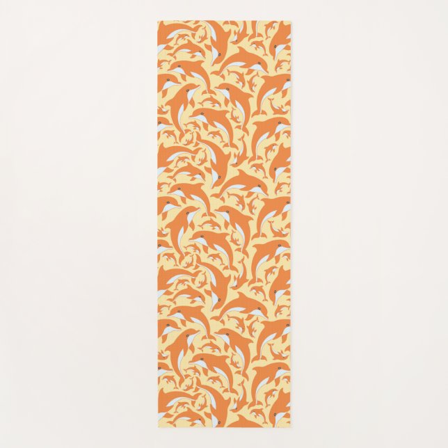 Cute Dolphins Yoga Mat (Front)