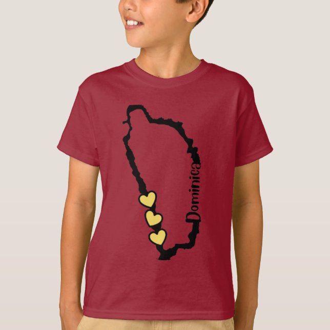 cute dominica map T-Shirt (Front)