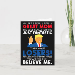 Cute donald trump you're a great mum mothers day card