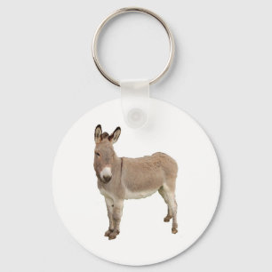 Cute Donkey Burro Photograph Key Ring