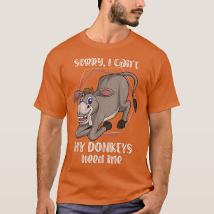 Cute Donkey Farm Animal Lover Farming Farmer Funny T-Shirt