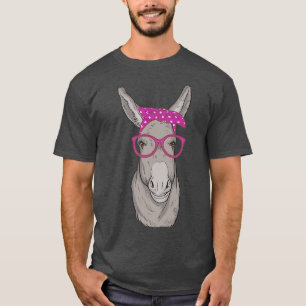 Cute Donkey Farmer Girl Farm Animal T-Shirt