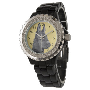 Cute donkey original lifelike drawing art watch