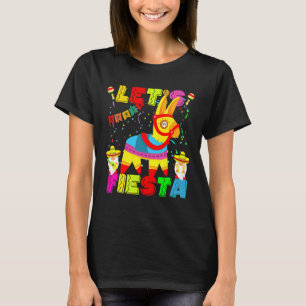 Cute Donkey Pinata Let's Fiesta  Cinco De Mayo Par T-Shirt