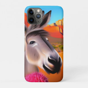  Cute Donkey with flowering cactus  Case-Mate iPhone Case