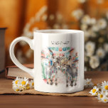 Cute Donkeys | Happy Little Mug Monogram<br><div class="desc">A cute monogram design featuring charming little donkeys in Mexico and the quote "I think I'll just be happy today". These make great gifts when stuffed with a few extra goodies. Make someone smile today with this adorable happy little mug. Add your custom wording to this design by using the...</div>