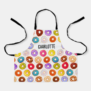 Cute Donut Pattern Kids Personalized Apron