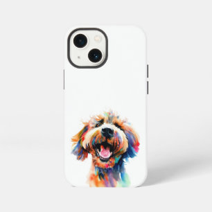 Cute doodle - Colourful Labradoodle Art iPhone 13 Mini Case
