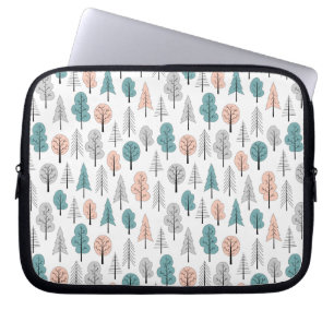 Cute Doodle Forest Pattern Laptop Sleeve