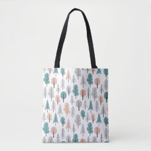 Cute Doodle Forest Pattern Tote Bag
