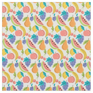 Cute Doodle Fruit Summer Fruit Pattern Fabric
