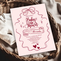 Cute Doodle Hand Drawn Bow Baby Shower
