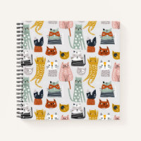 Cute Doodle Hand Drawn Cat Pattern