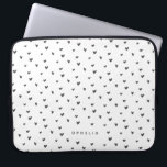 Cute Doodle Heart Pattern Laptop Sleeve<br><div class="desc">Cute doodle heart pattern,  personalised laptop sleeve. Design features,  slate grey drawn hearts and single template text line for your name in matching grey colour.</div>