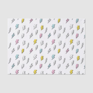 Cute Doodle Lightning Bolt Pattern Tissue Paper