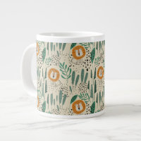 Cute Doodle Lion Jungle Rainforest Pattern